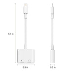 Dual Lightning Audio & Charging Adapter for Apple iPhone 7/8/X/XS
