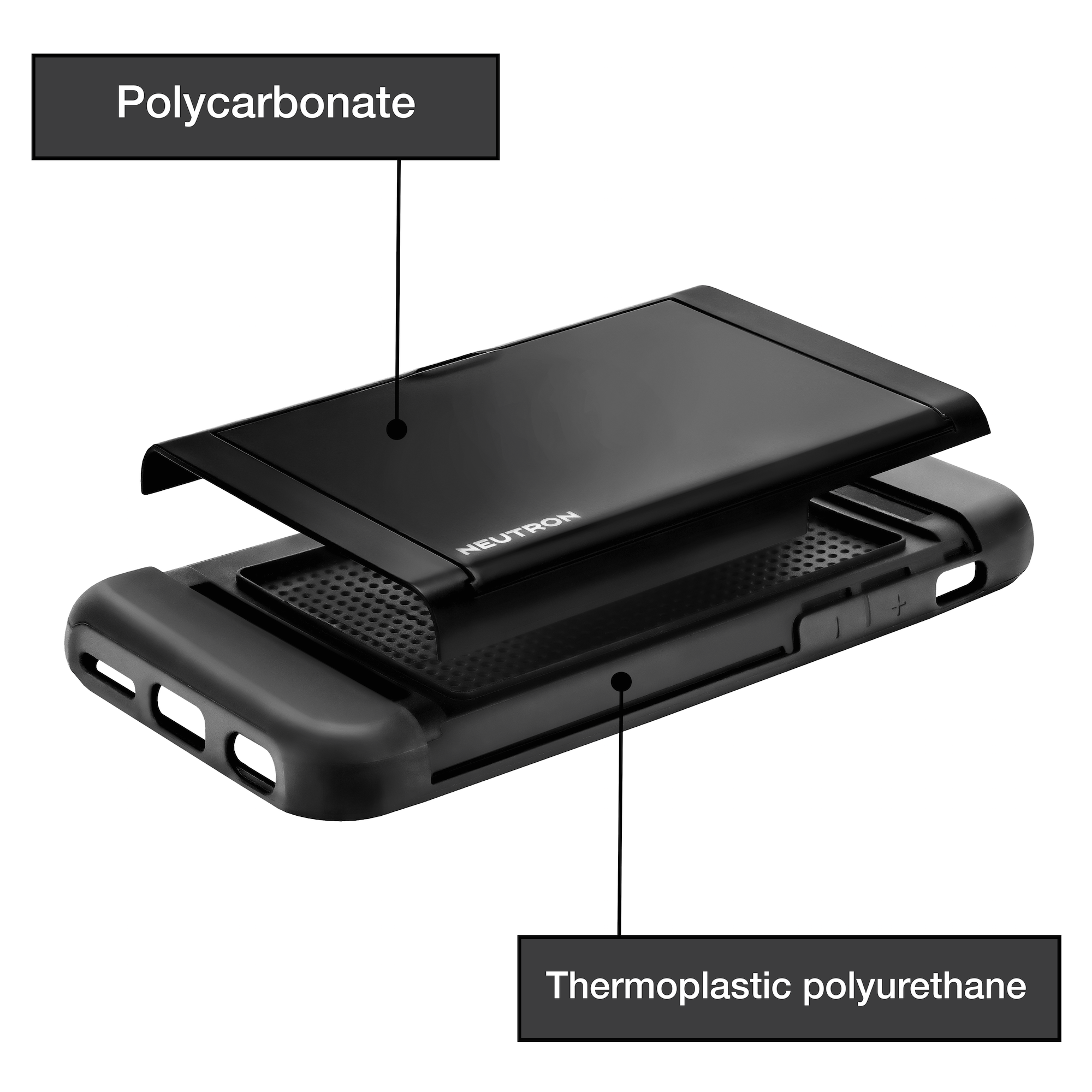 Neutron iPhone 5/5s Shockproof Case with Card Holder - Protective Credit Card Wallet Slot