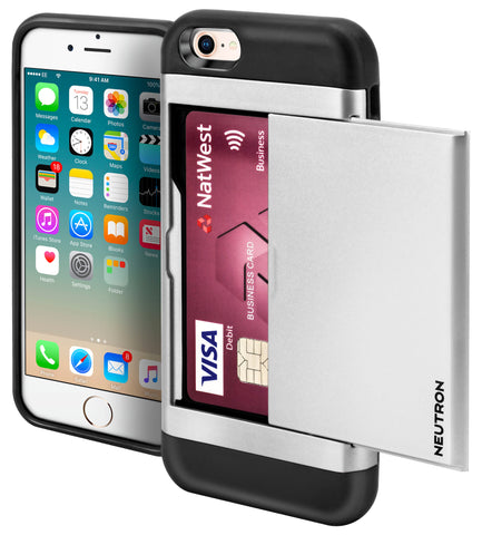 Neutron iPhone Shockproof Case with Card Holder - Protective Credit Card Wallet Slot