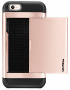 Neutron iPhone Shockproof Case with Card Holder - Protective Credit Card Wallet Slot