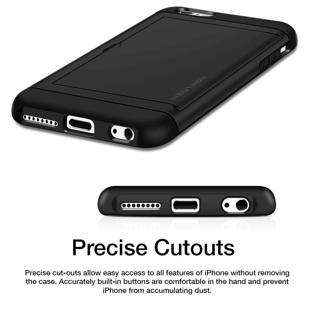 Neutron iPhone 5/5s Shockproof Case with Card Holder - Protective Credit Card Wallet Slot