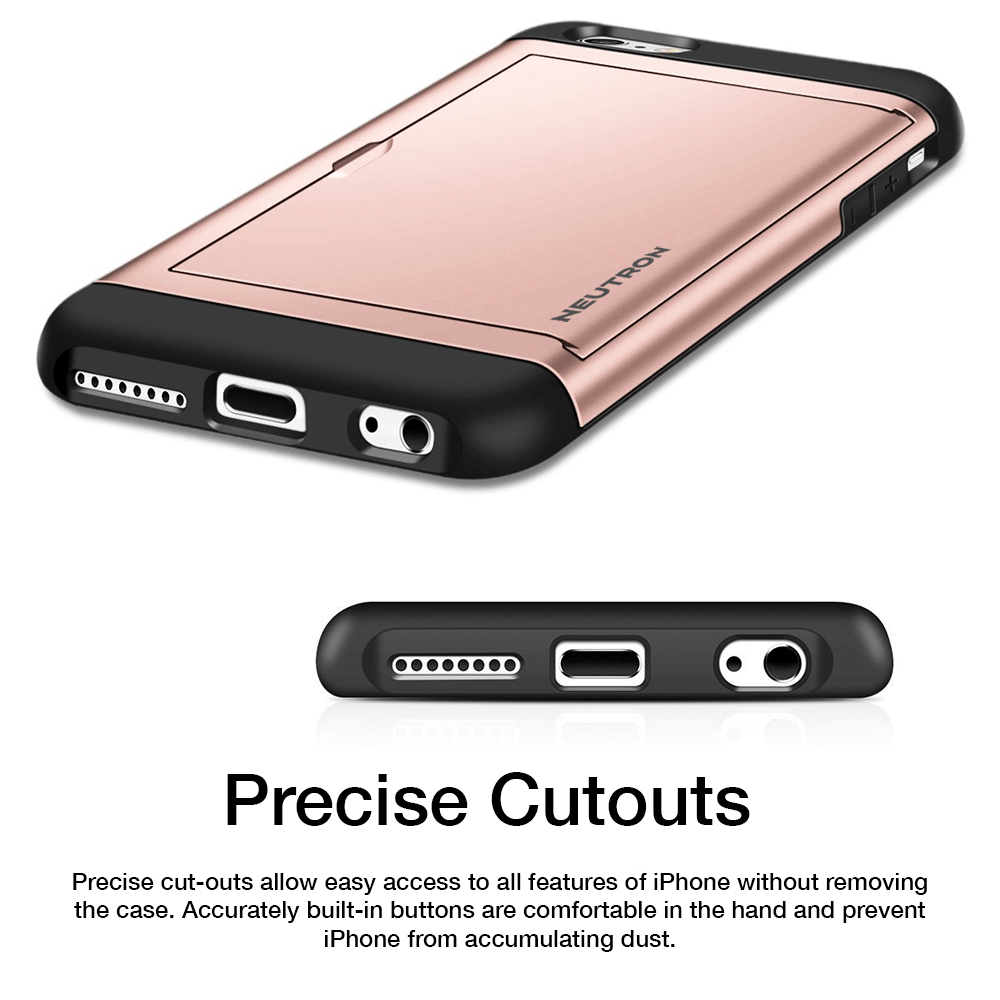 Neutron iPhone 5/5s Shockproof Case with Card Holder - Protective Credit Card Wallet Slot