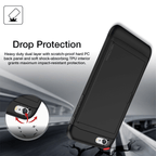 Neutron iPhone Shockproof Case with Card Holder - Protective Credit Card Wallet Slot