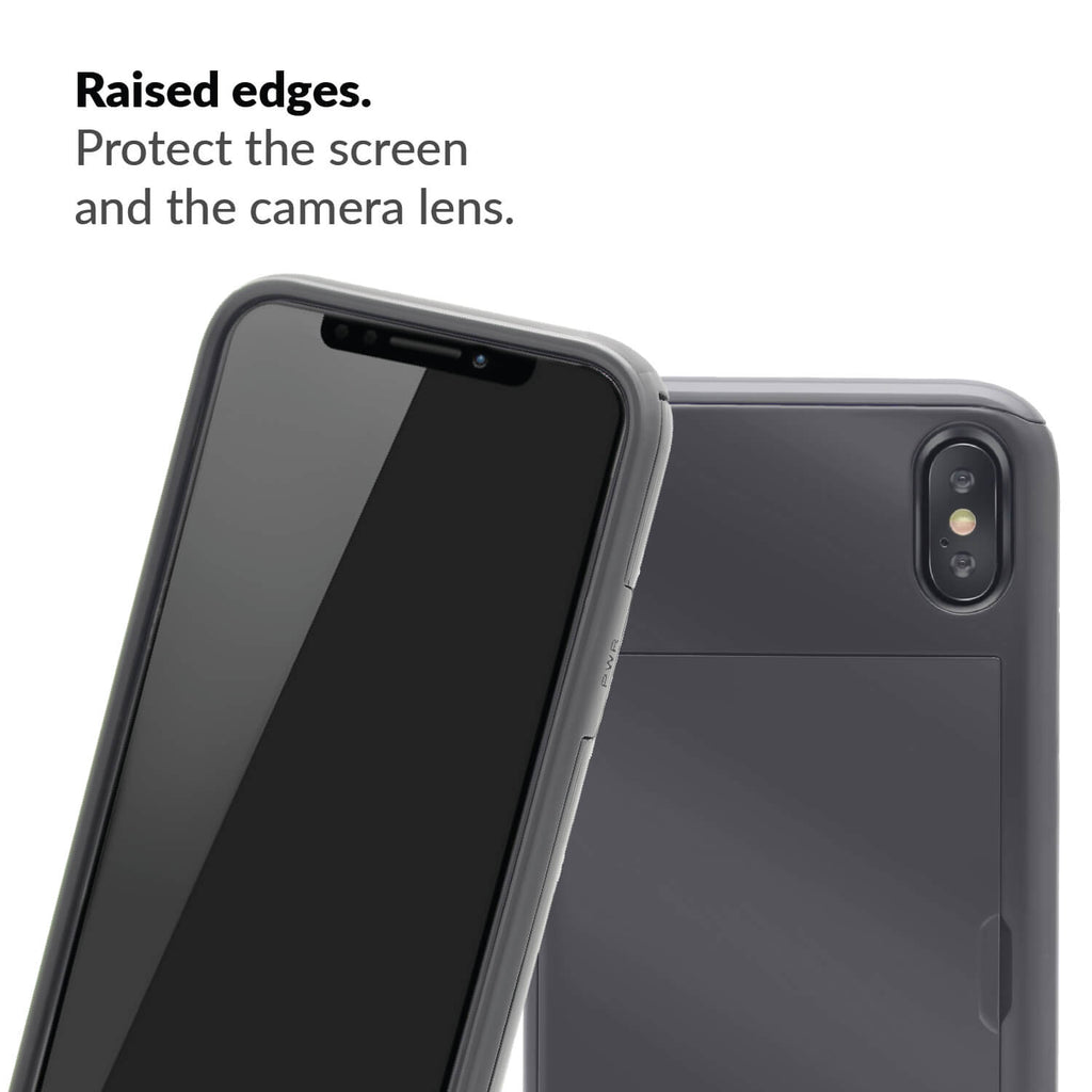 Neutron iPhone X/XS Shockproof Case with Card Holder - Protective Credit Card Wallet Slot