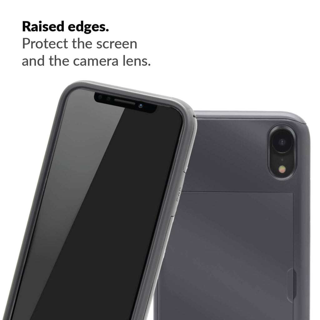 Neutron iPhone XR Shockproof Case with Card Holder - Protective Credit Card Wallet Slot