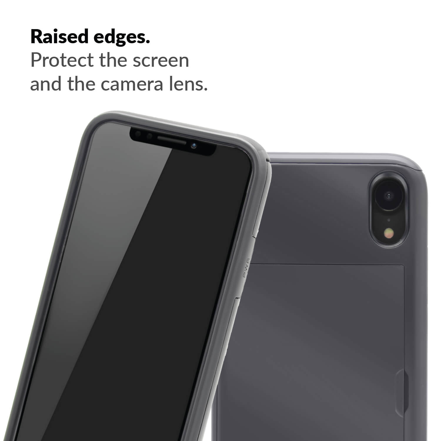 Neutron iPhone XR Shockproof Case with Card Holder - Protective Credit Card Wallet Slot