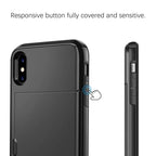 Neutron iPhone XSMAX Shockproof Case with Card Holder - Protective Credit Card Wallet Slot