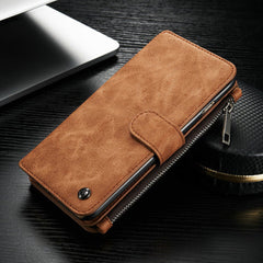 Leather Wallet Case with Zipper & Card Slot Holder