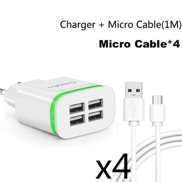 4 Ports USB Charger Adapter