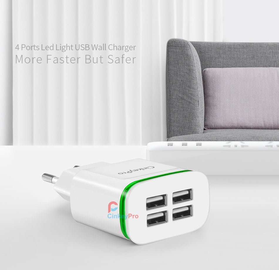 4 Ports USB Charger Adapter