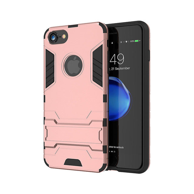 Slim Heavy Duty Armor iPhone Case with Kickstand - Slim Dual Layer Protection