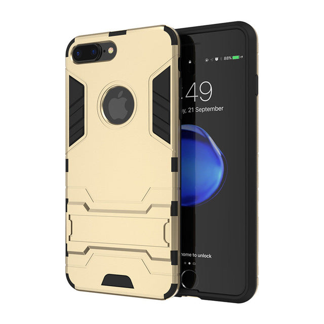 Slim Heavy Duty Armor iPhone Case with Kickstand - Slim Dual Layer Protection