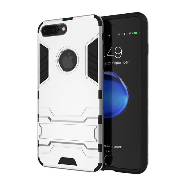 Slim Heavy Duty Armor iPhone Case with Kickstand - Slim Dual Layer Protection