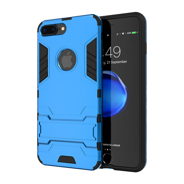 Slim Heavy Duty Armor iPhone Case with Kickstand - Slim Dual Layer Protection