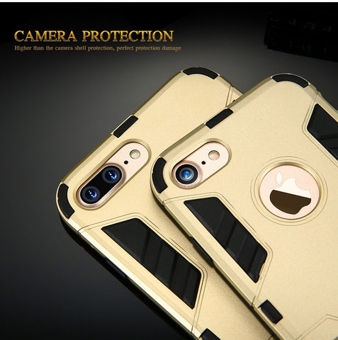 Slim Heavy Duty Armor iPhone Case with Kickstand - Slim Dual Layer Protection