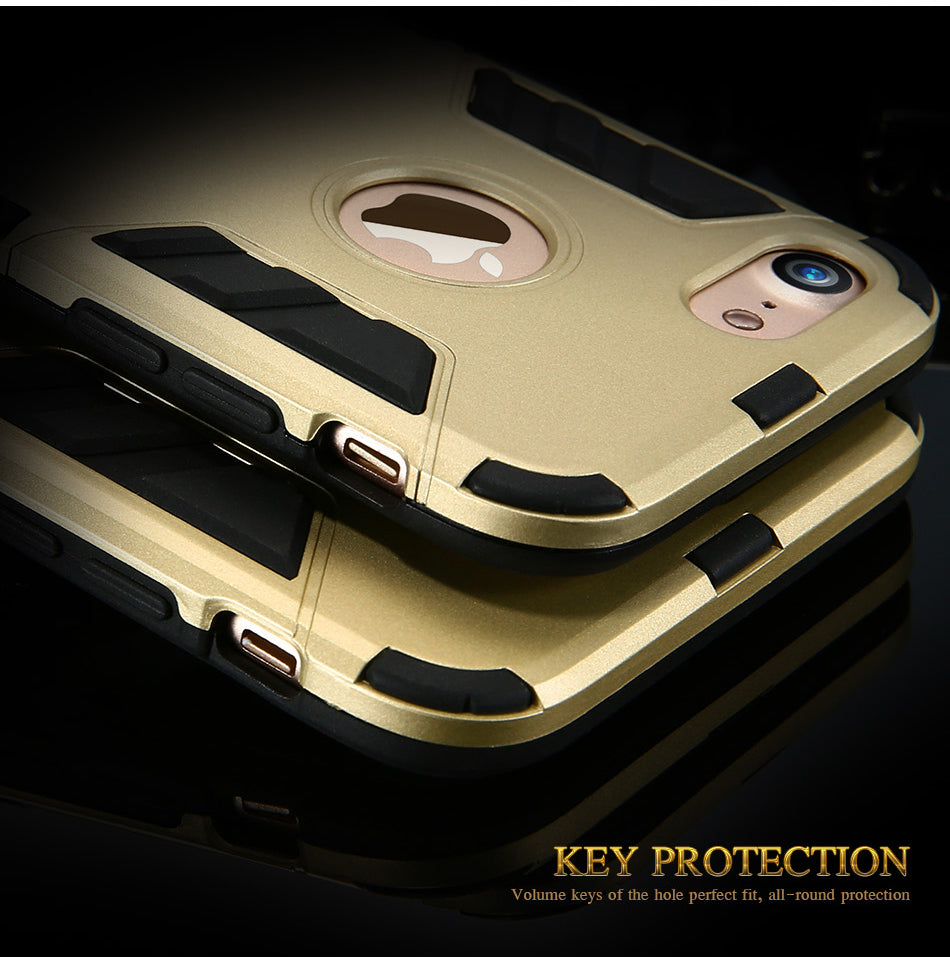 Slim Heavy Duty Armor iPhone Case with Kickstand - Slim Dual Layer Protection
