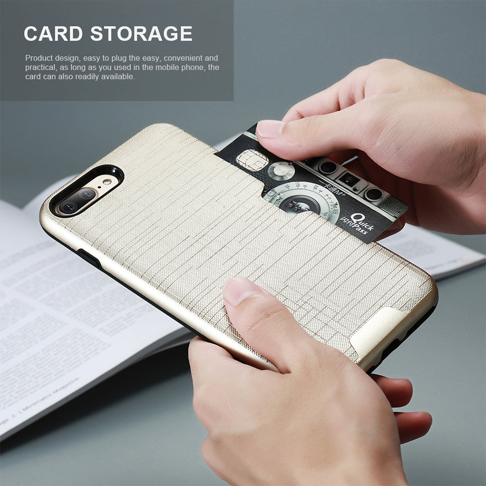 CrossHatch Modern iPhone Case with Card Slot