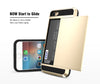 Image of IPhone Shockproof Dual Case + Card Holder for iPhone 4,5,6,7,X