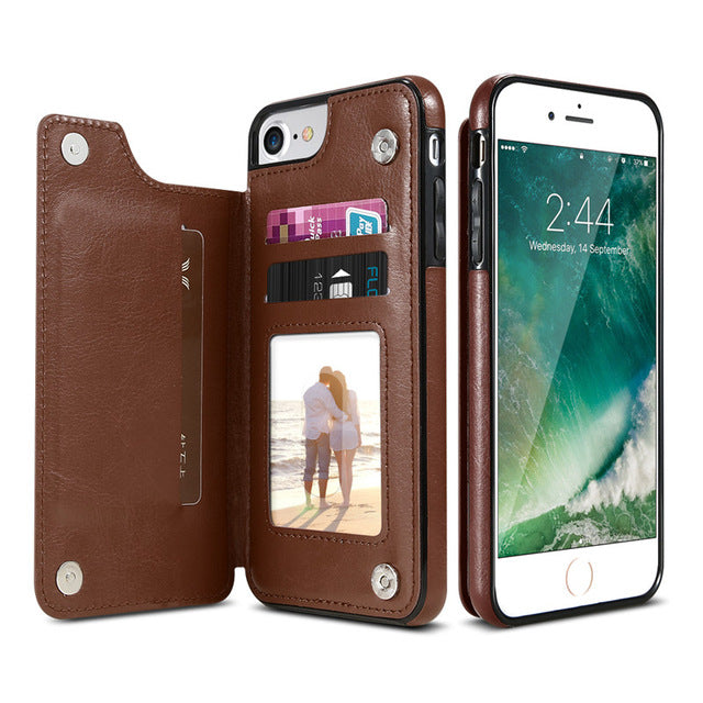 Leather iPhone Case with Card Holder