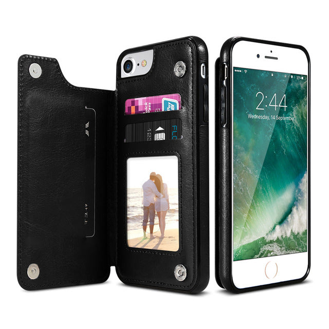 Leather iPhone Case with Card Holder