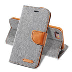 iPhone Denim Wallet Case with Card Slots