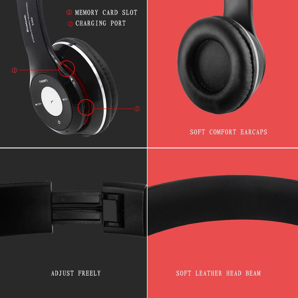 Wireless Noise-Canceling Headphones - Bluetooth On Ear Headset
