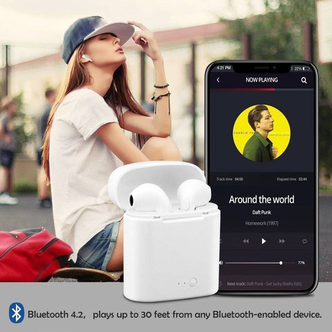 Bluetooth Wireless Earphones / Earbuds For Apple iPhone with Charging Case